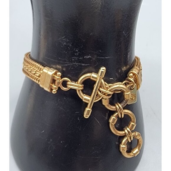 Ginger Snaps Poker Hand Bracelet Changeable Charm Multistrand Gold Tone 6.5-8" - Picture 10 of 13